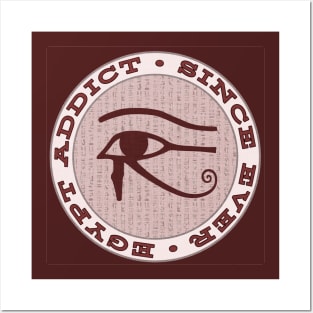 Eye of Horus, ancient egypt, hieroglyphs, vintage badge Posters and Art